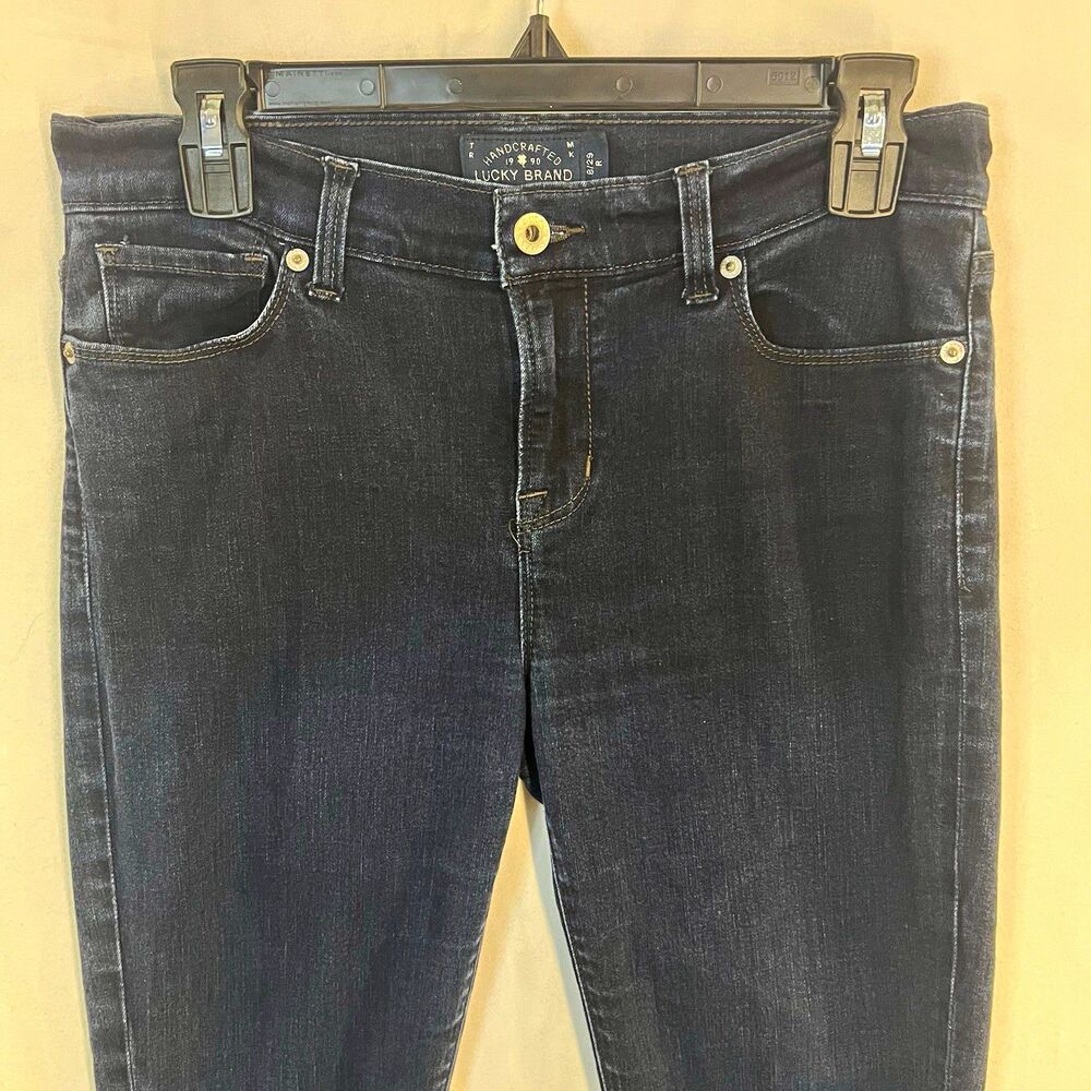 Lucky Brand Women’s Jeans Dark Wash Stretch Skinny Mid Rise Blue Denim Size 8